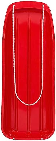 Best Choice Products 48in Kids Plastic Toboggan Snow Sled w/Pull Rope