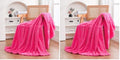 Puncuntex Hot Pink Throw Blanket 50"×60" Gifts for Mom Fuzzy 3D Jacquard (Pack of 2)