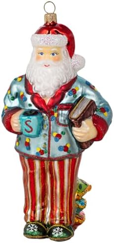 Miss Christmas 2026 Collection Santa Claus Blown Glass Christmas Tree Ornament (Santa the Day After Christmas)