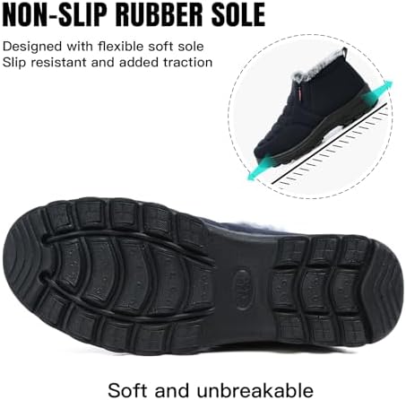 SHIBEVER Snow Boots For Women Warm: Winter Comfortable Non Slip Ankle Boot