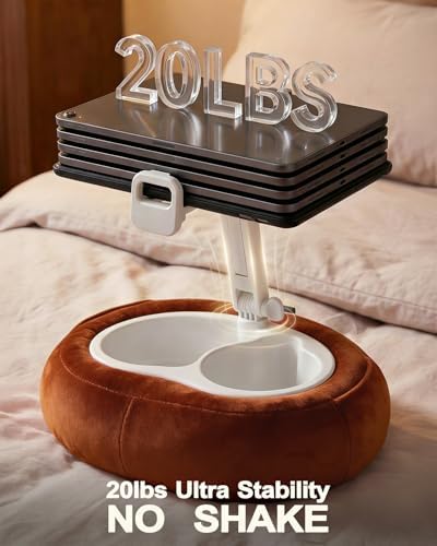 Miledi Tablet Pillow Stand for Bed with 360° Rotating Holder, Terracotta