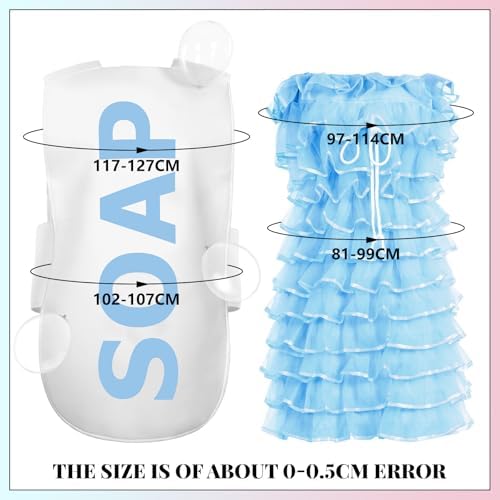 Suhine 23 Pcs Loofah and Soap Costume Set Adults Halloween Couples