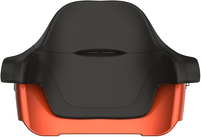 Advanblack Road Glide Tour Trunk Pack Orange Lava King Tour Trunk Pack Luggage +Wrap-Around Backrest Pad for '97-'25 Harley Touring Road King Street Glide Electra Glide CVO models