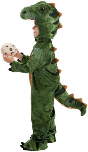 Spooktacular Creations Halloween Realistic T.rex Costume Outfit Dinosaur Jumpsuit with Egg