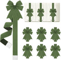 Daifunli 6 Pcs Green Velvet Christmas Cabinet Bows Ribbons for Kitchen