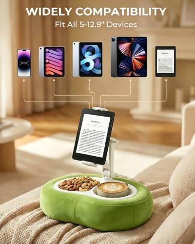 Miledi Tablet Pillow Stand for Bed with 360° Rotating Holder, Green