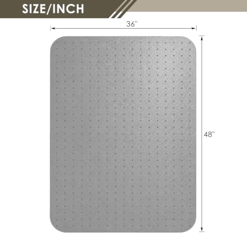 Azadx Heavy Duty Office Chair Mat for Carpet 36" x 48" Hard Material