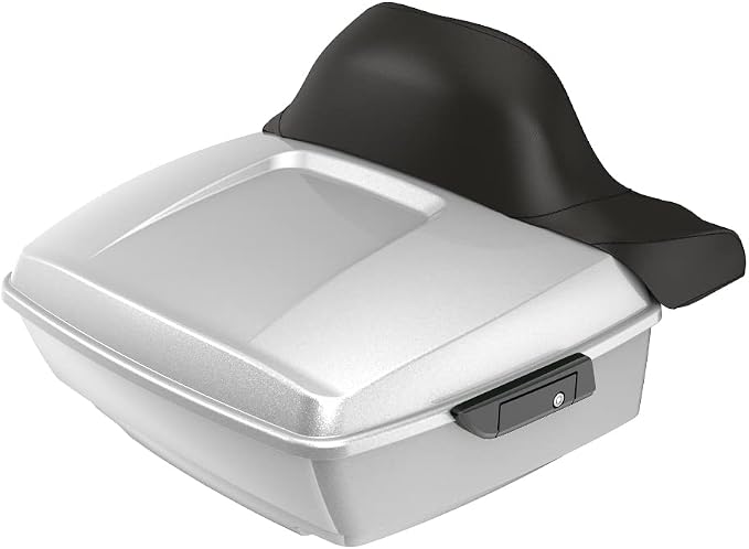 Advanblack Road Glide Tour Trunk Pack Hard Candy Shattered Flake King Tour Trunk Pack Luggage +Wrap-Around Backrest Pad for '97-'25 Harley Touring Road King Street Glide Electra Glide CVO models