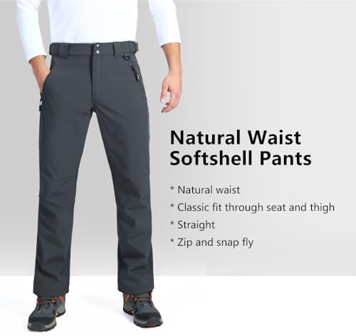 Outdoor Ventures Men's Fleece Lined Ski Snow Pants Waterproof Insulated
