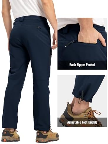 Rdruko Men's Snow Pants Waterproof Ski Pants Insulated Trousers