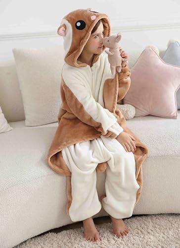 SimZoo Kids Animal Onesie Pajamas Halloween Costumes Cosplay 4-13Y