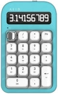 AZIO IZO Wireless Mechanical Calculator & Number Pad (Mint/Silver) - Bluetooth 5.0 & USB, Gateron-Red Mechanical Switch, 9 Backlight Modes, Rechargeable, PC & Mac Compatible, Mint Daisy (IN409)