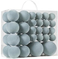 Velvet Christmas Ball Ornaments-46pcs Flocked Shatterproof Tree Decorations
