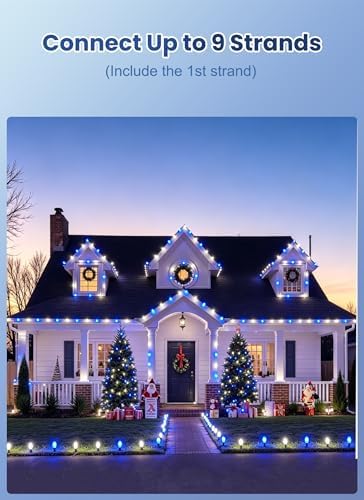 Vintage Christmas Lights Outdoor, 150Ft C9 String Lights with 75 LED Bulbs