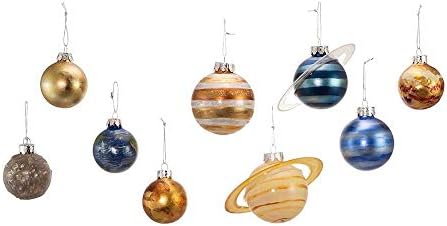 Kurt Adler 50-70MM Noble Gems Planet Solar System 9-Piece Set