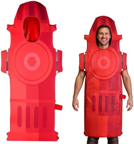 Halloween Adult Fire Hydrant Costume Cosplay Prop for Women Man(No Pants)