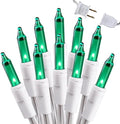 Brizled Green Christmas Lights Incandescent, 69.6ft, 300 Count, Connectable