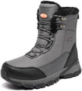 SHULOOK Men's Waterproof Winter Snow Boots: Insulated Warm Lined