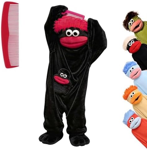 Big Mouth Monster Onesie Silly Monster Onesie Plush Onesie Pajamas Cozy Home Loungewear (No Shoes Included)
