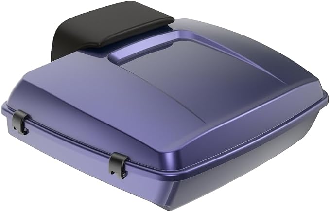 Advanblack Road Glide Tour Trunk Pack Purple Abyss Razor Tour Trunk Pack Backrest Pad for '97-'26 Harley Touring Road King Street Glide Electra Glide CVO models