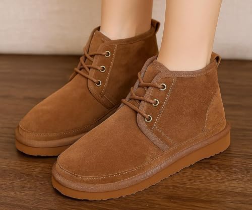Project Cloud 100% Genuine Leather Ankle Boots for Women Chukka Booties
