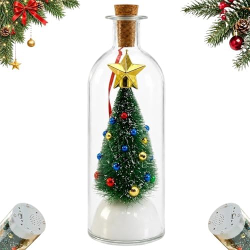 Forever Voice Recordable Ornament Glass Christmas Tree Message in a Bottle