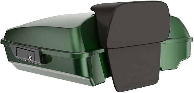 Advanblack Road Glide Tour Trunk Pack Kinetic Green Razor Tour Trunk Pack Backrest Pad for '97-'25 Harley Touring Road King Street Glide Electra Glide CVO models