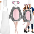 Hillban 6 Pcs Halloween Mouse Chef Couple Costume Set