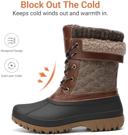 DREAM PAIRS Women's Winter Snow Boots - Classic Duck Boots