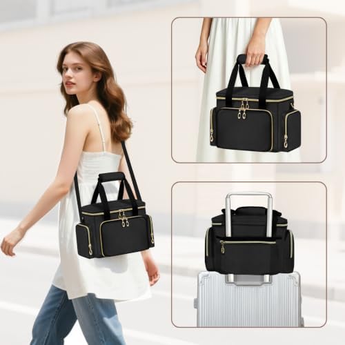 GDNasist Large Makeup Bag, Portable Travel Makeup Bag Organizer