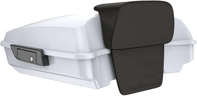 Advanblack Road Glide Tour Trunk Pack Crushed Ice Pearl Razor Tour Trunk Pack Backrest Pad for '97-'25 Harley Touring Road King Street Glide Electra Glide CVO models