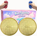 Stress Relief Squishy, 2Pcs Red Blue Bun Squishies Toys with Steamer Box