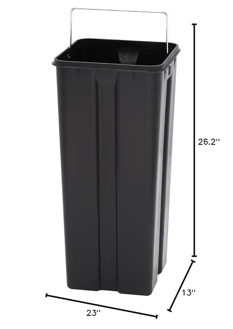 Step N' Sort The 16 Gal. 2-Compartment Stainless Steel Trash and Recycling Bin