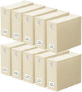 SpaceAid 10 Pack Bed Sheet Organizers and Storage, Foldable Sheet Organizer for Linen Closet, Sheets Set Folder Keeper with Window XL (Queen & King Size) Organizing Bedding Container, Beige