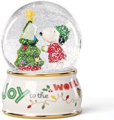 Lenox Peanuts Snoopy Christmas Snow Globe