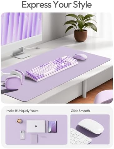 YSAGi Desk Protector&Blotter, Non-Slip Waterproof Leather Mouse Pad