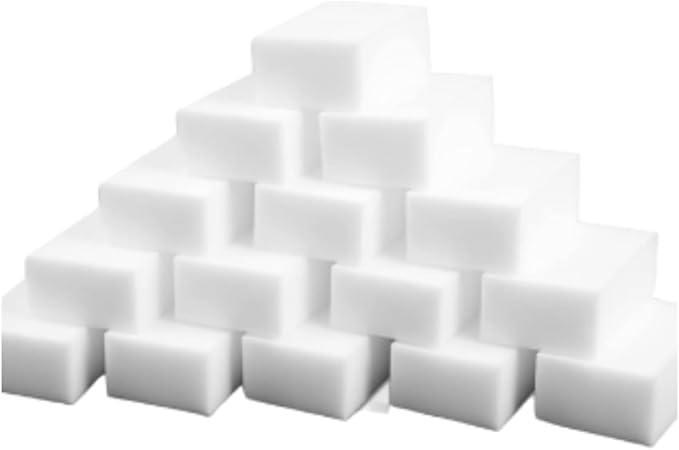 Magic Sponge Eraser (200-Pack) Thick and Long Lasting Sponges in Bulk - Multi Surface Power Scrubber Foam Bathroom, Floor, Cleaning Pads, Bathtub, Wall Cleaner and Baseboard