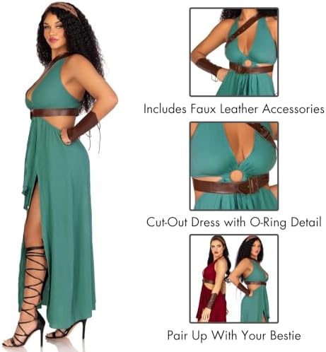 Leg Avenue womens 4 Piece Warrior Maiden Costume