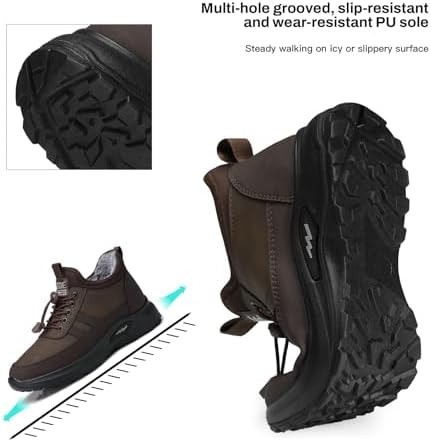 SHIBEVER Winter Snow Boots for Women: Warm Fur Lined Snow Ankle Booties