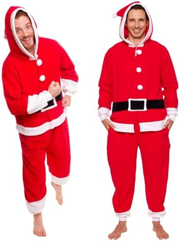 Funziez! Slim Fit Adult Onesie - Animal Costume - Plush Unisex Halloween One Piece Cosplay Suit for Women and Men