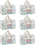 VENO Moving Bags, Christmas Storage Bags, Pastel Forest, 6 Pack