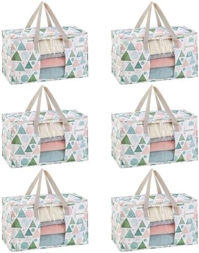 VENO Moving Bags, Christmas Storage Bags, Pastel Forest, 6 Pack