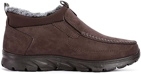 COSIDRAM Mens Shoes Winter Snow Boots Slip On Warm Cotton Padded Loafers