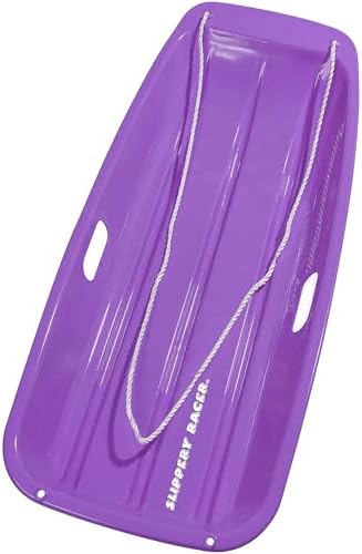 Slippery Racer Downhill Sprinter Flexible Kids Toddler Plastic Cold-Resistant Toboggan Snow Sled with Pull Rope and Handles -35 Inch