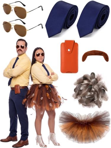 Mepase 27 Pcs Halloween Insurance Couple Costume Accessories for Adults