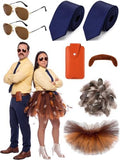 Mepase 27 Pcs Halloween Insurance Couple Costume Accessories for Adults