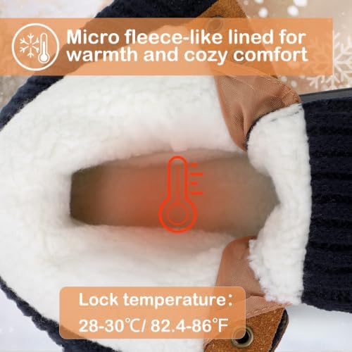 Womens Duck Boots Waterproof Winter Snow Mid-Calf Booties for Cold Weather