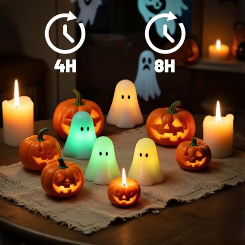 Wondise Halloween Flameless Candles Color Changing with Remote Timer