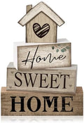 Moucuny 4 Pcs Farmhouse Table Decor Home Sweet Home Tiered Tray Decorations