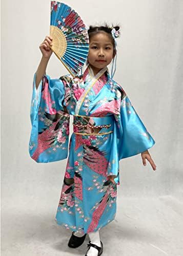 Japanese Traditional Dress Kimono Robe for Kids Girls Costume